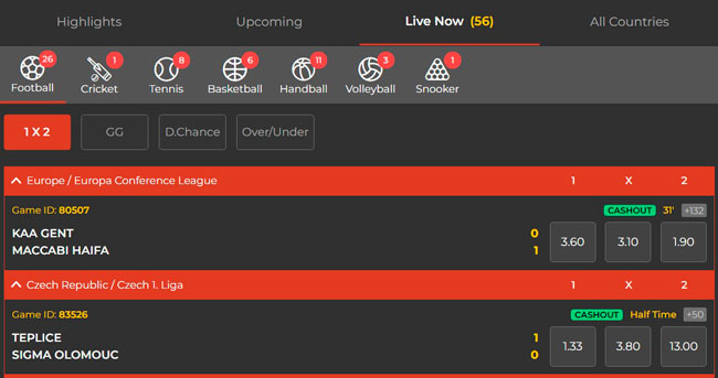 Live Betting and Odds Betlion